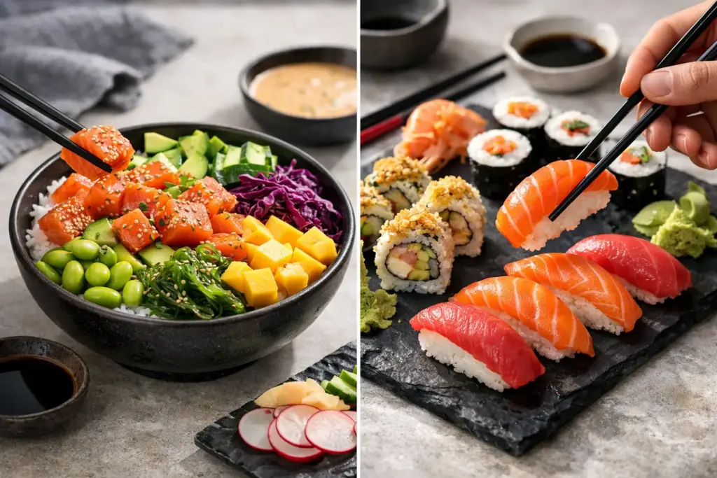 Poke bowl vs sushi — co wybrać i kiedy?