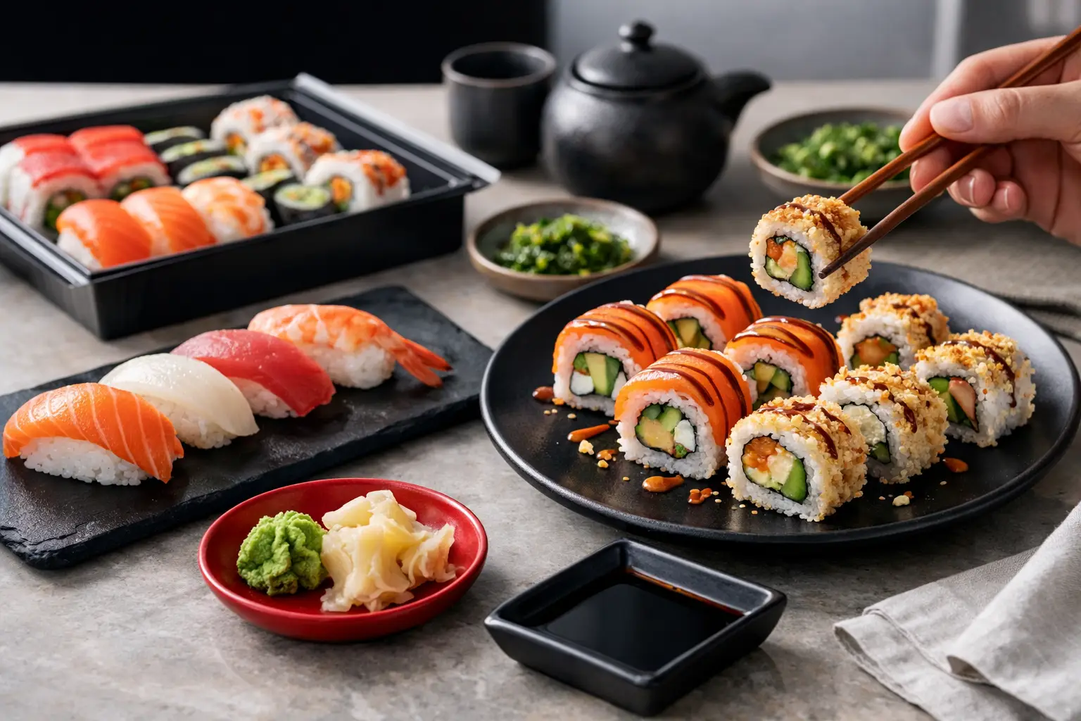 Przewodnik po rodzajach sushi bez spiny