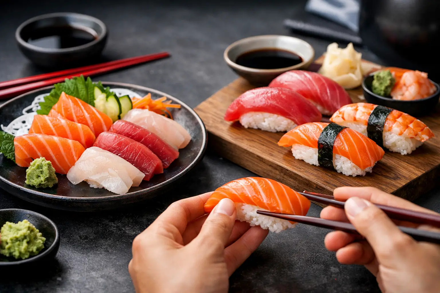 Sashimi czy nigiri - różnice, które czuć